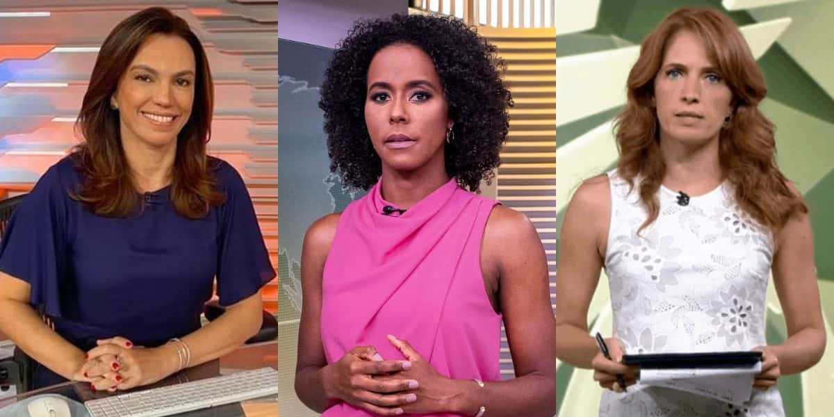 Ana Paula Araújo, Maju Coutinho e Poliana Abritta (Foto: Reprodução/TV Globo)