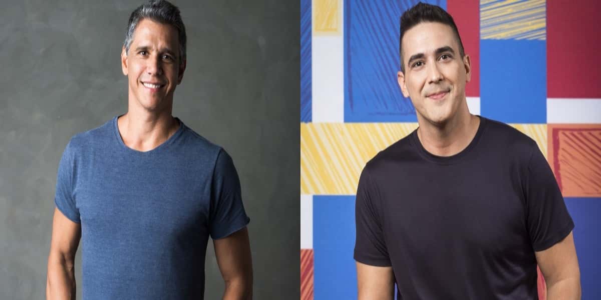 Márcio Garcia e André Marques não aprovaram contratação de Marcos Mion pela Globo (Imagem: Montagem)