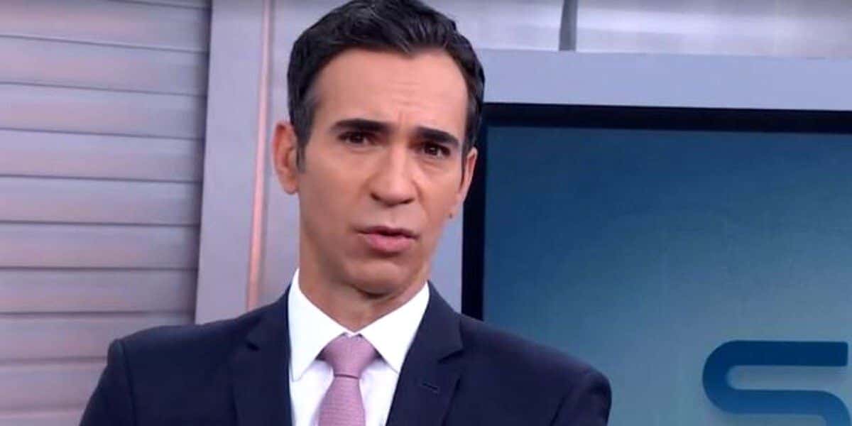 César Tralli no comando do SP1 (Reprodução: Globo)