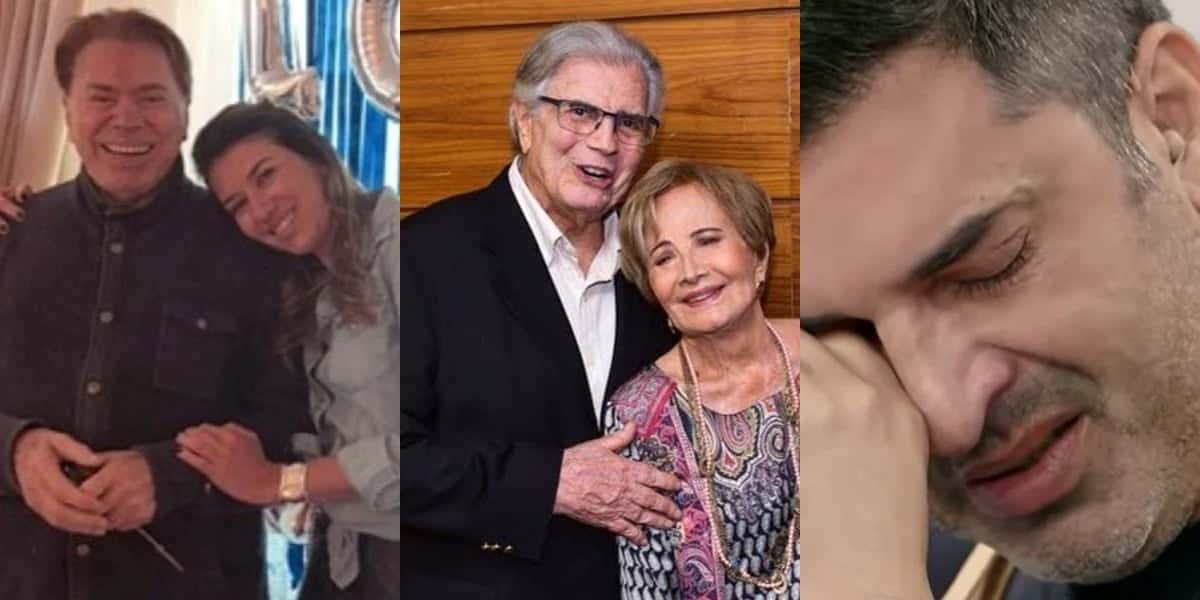 Silvio Santos, Rebeca Abravanel, Tarcísio Meira e Edu Guedes (Foto: Reprodução)