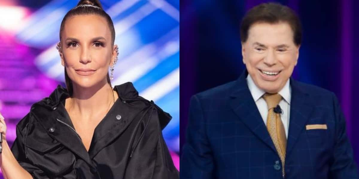 Ivete Sangalo e Silvio Santos (Foto: Divulgação/TV Globo/SBT)