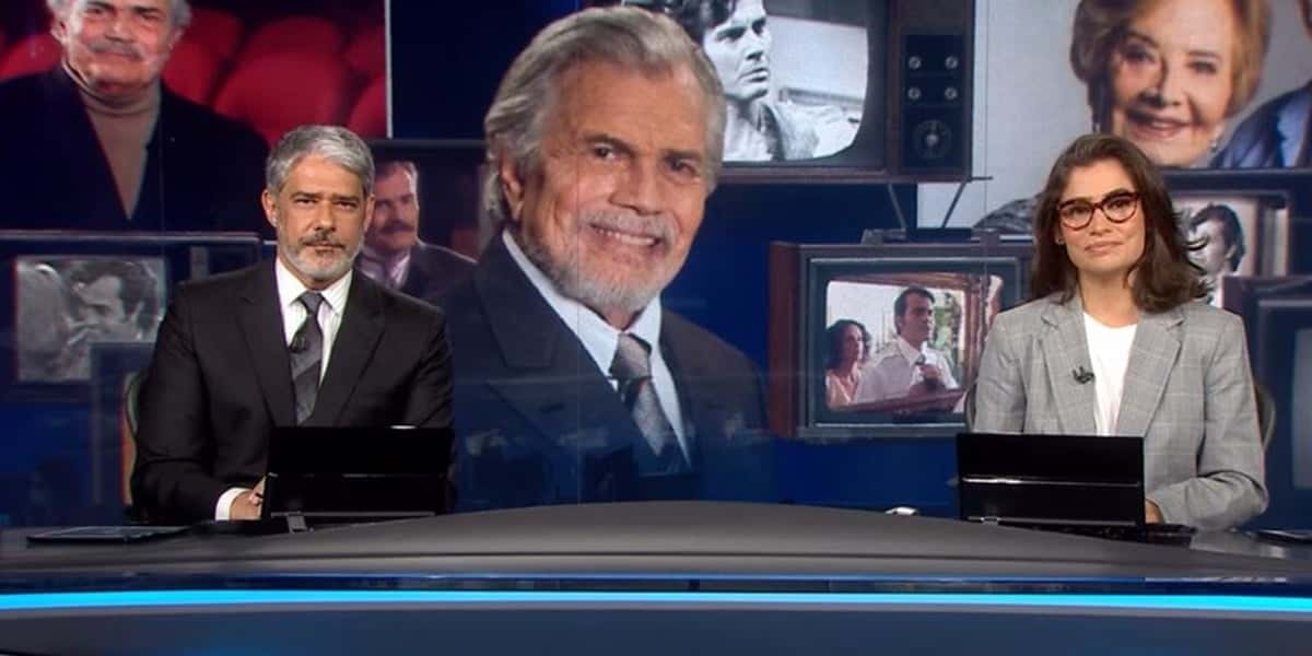 Tarcísio Meira foi homenageado no Jornal Nacional (Foto: Reprodução / TV Globo)