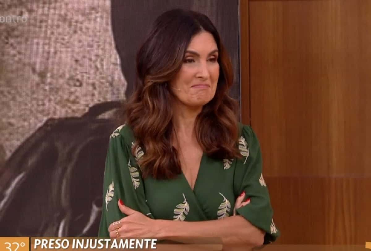 Fátima Bernardes lutou para segurar as lágrimas na última edição do Encontro (Foto: Reprodução/ Globo)