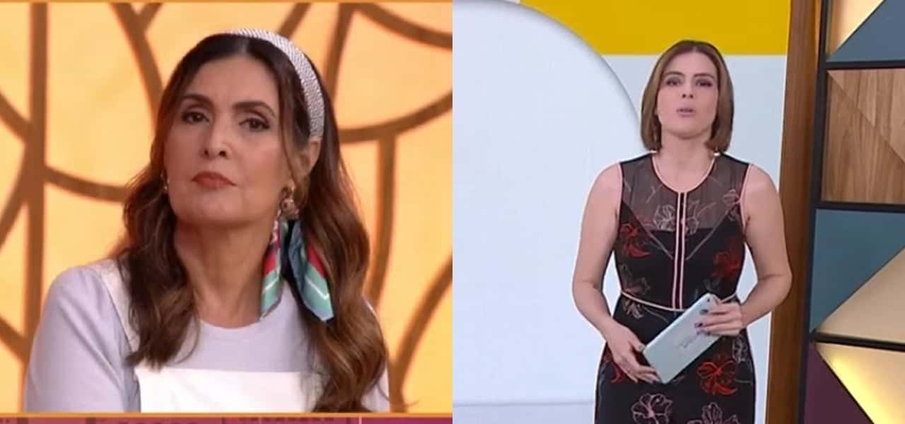 Fátima Bernardes e Michelle Loreto no Encontro (Foto: Montagem/GloboPlay)