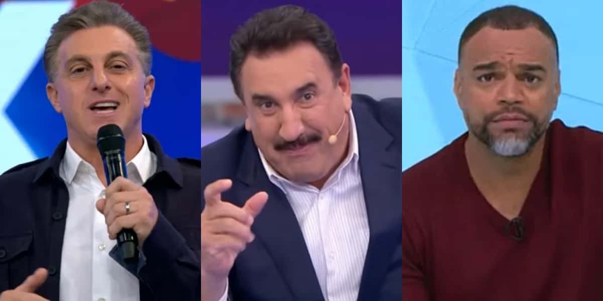 Luciano Huck, Ratinho e Denílson (Foto: Reprodução)