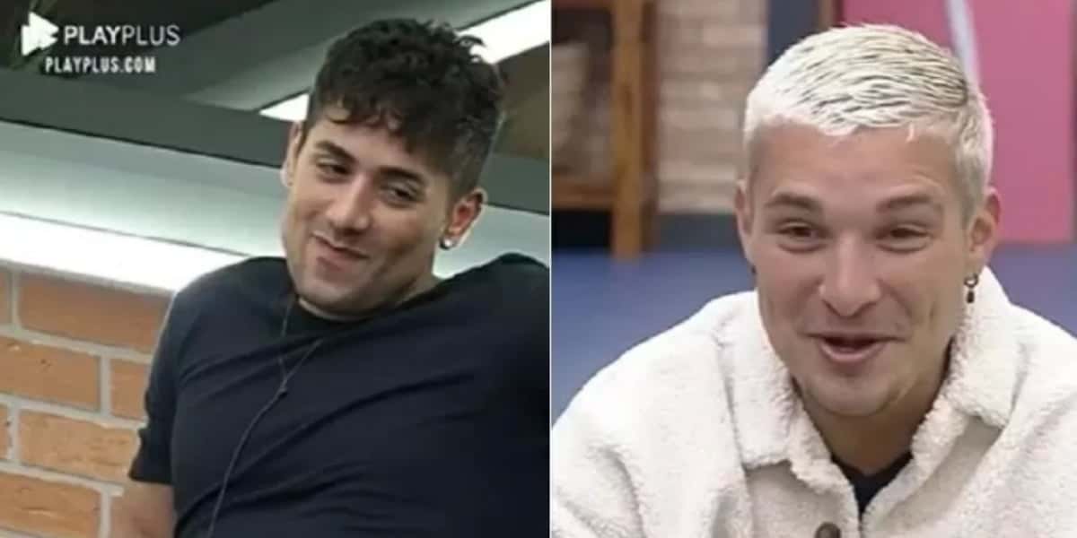 Tiago e MC Gui na "Fazenda 13", da Record (Reprodução)