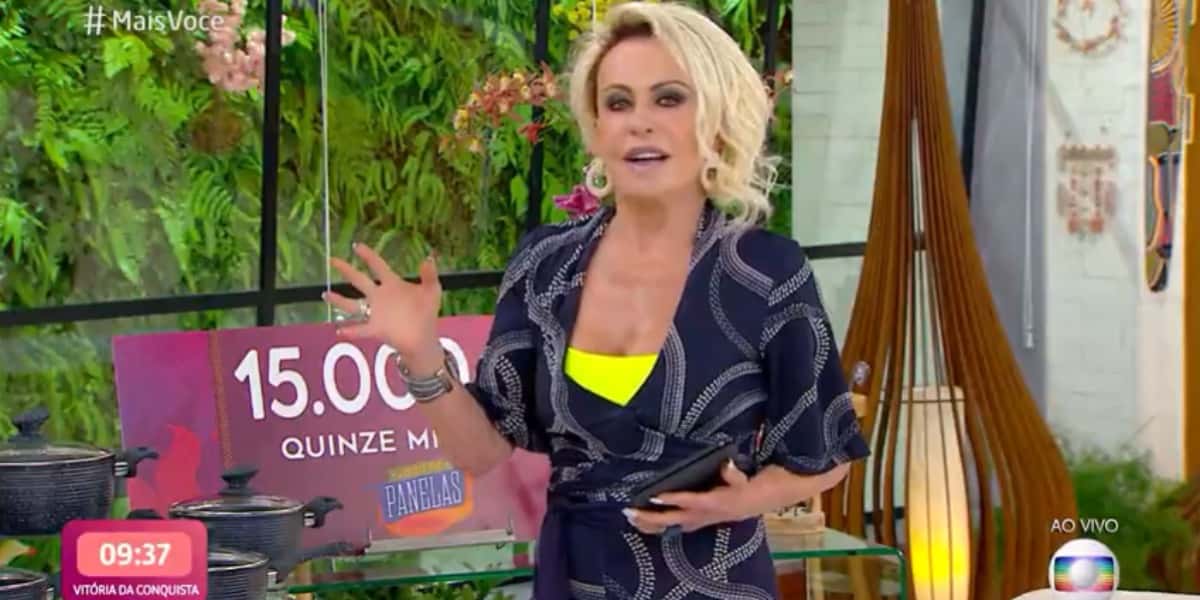 Ana Maria Braga usou o Mais Você para homenagear Fátima e a fez chorar (Foto: Reprodução)