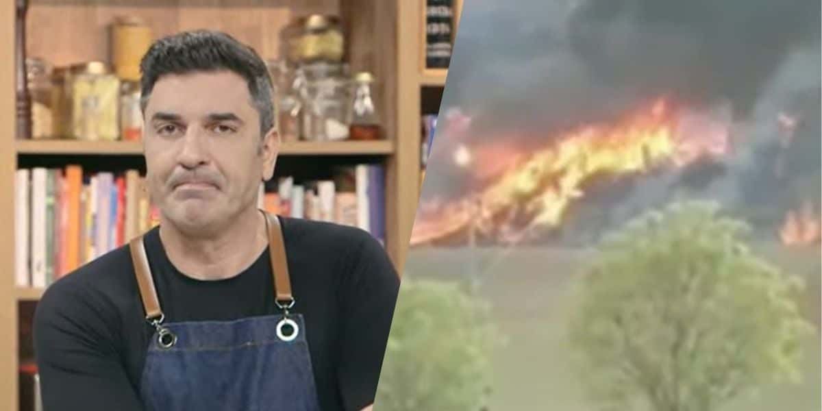 Edu Guedes anunciou queda de avião (Montagem: TV Foco)