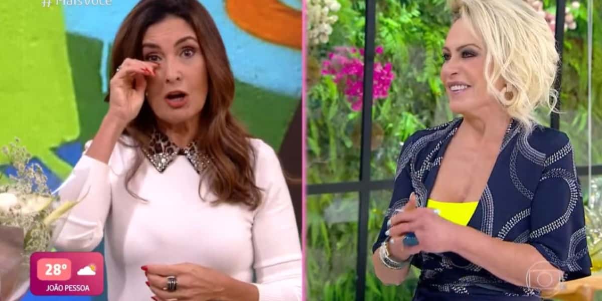 Fátima Bernardes chorou com homenagem de Ana Maria Braga (Foto: Reprodução/TV Globo)