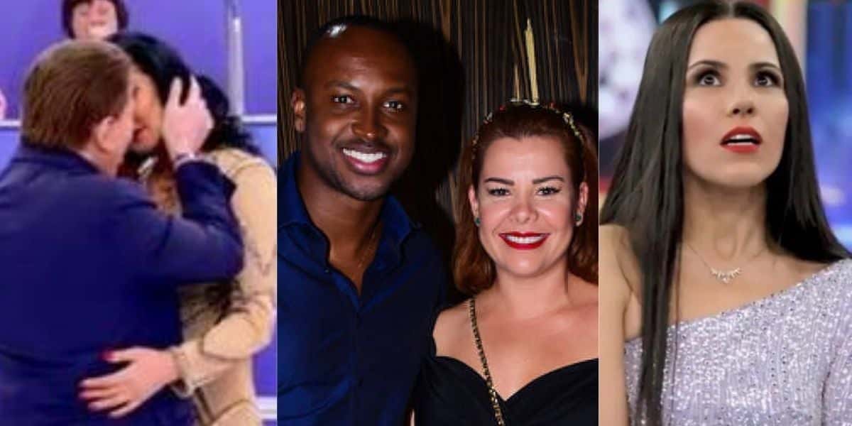 Helen Ganzarolli, Silvio Santos, Thiaguinho, Fernanda Souza e Wanessa (Reprodução)