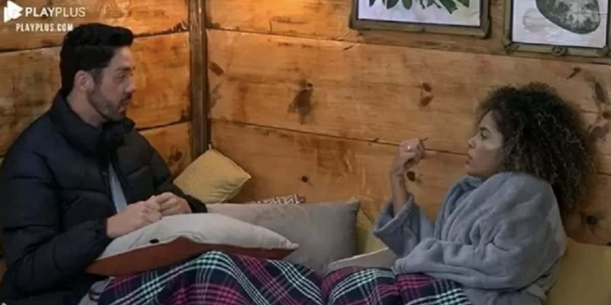 Rico e Sthe conversam sobre Bil e sexo na "Fazenda 13" (Reprodução)
