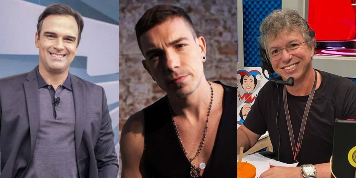Tadeu Schmidt, Di Ferrero e Boninho (Foto: Divulgação/TV Globo/Instagram)