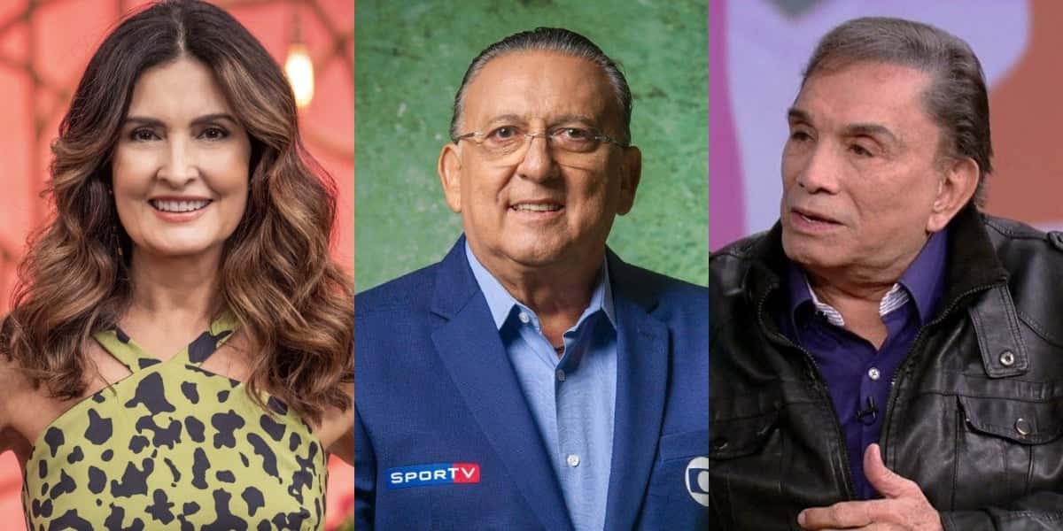 Fátima Bernardes, Galvão Bueno e Dedé Santana (Foto: Divulgação/TV Globo)