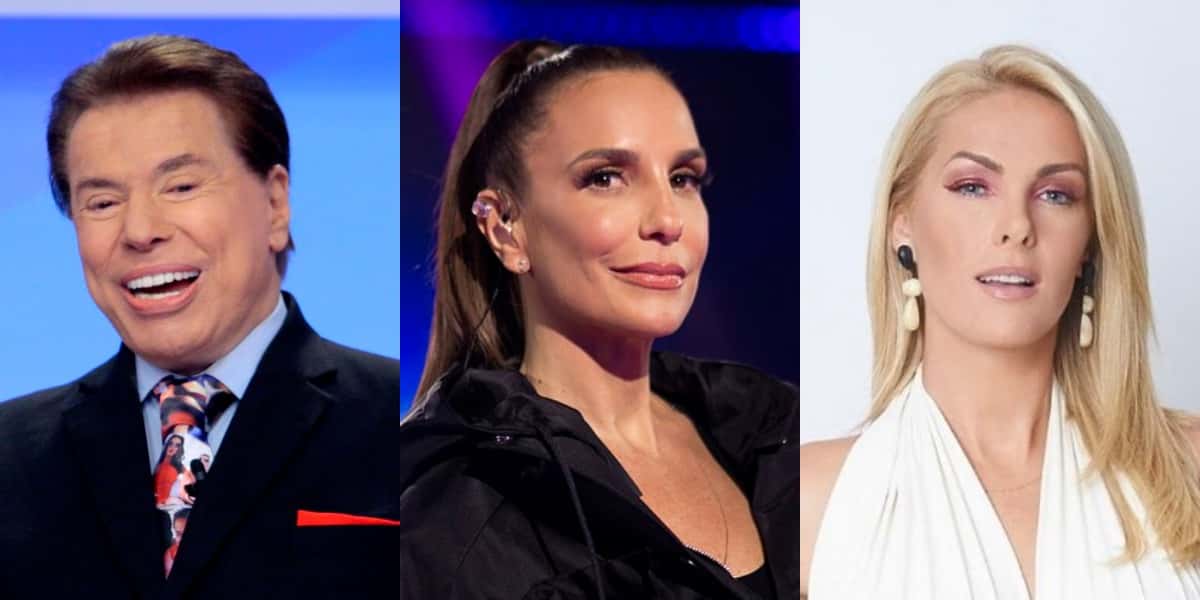 Silvio Santos, Ivete Sangalo e Ana Hickmann (Foto: Reprodução/SBT/TV Globo/Divulgação)