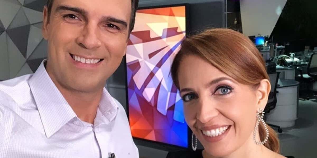 Tadeu Schmidt e Poliana Abritta (Foto: Reprodução)