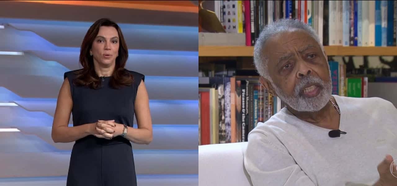 Ana Paula Araújo deu notícia sobre Gilberto Gil no BDBR da Globo (Foto: Montagem/TV Foco)