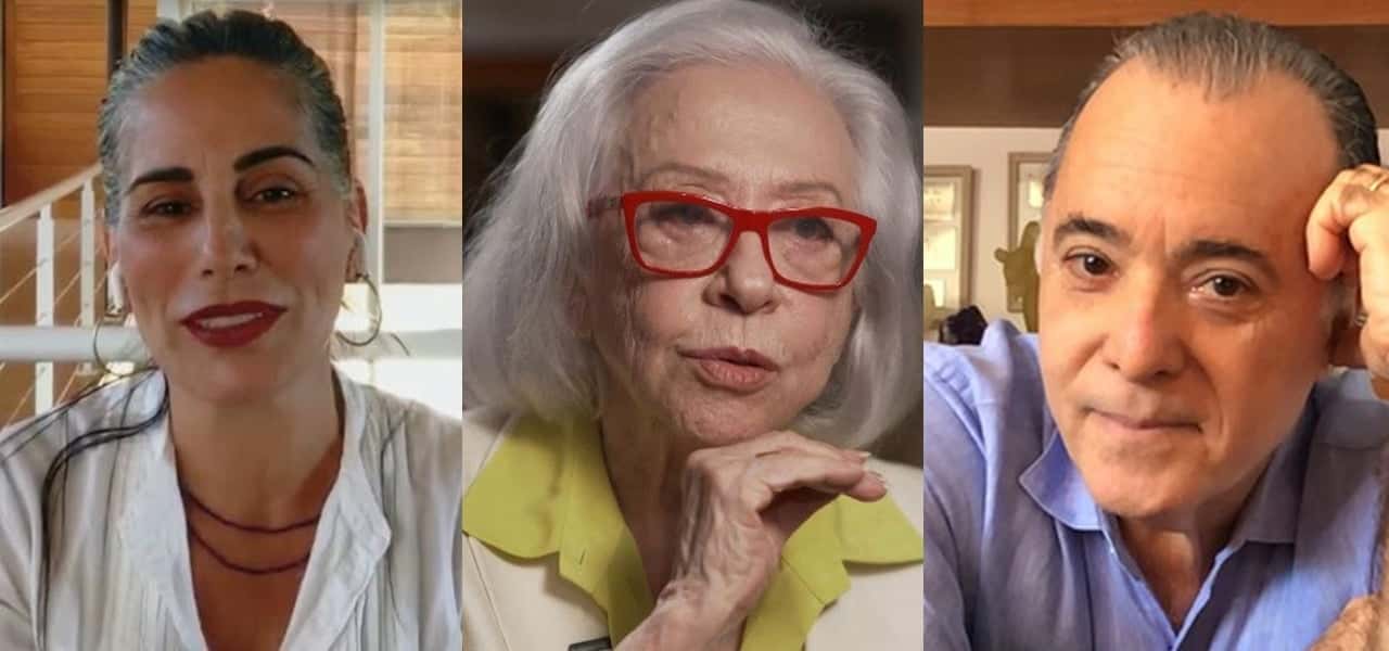 Glória Pires, Fernanda Montenegro e Tony Ramos devem ficar na Globo até 2024 (Foto: Montagem/TV Foco)