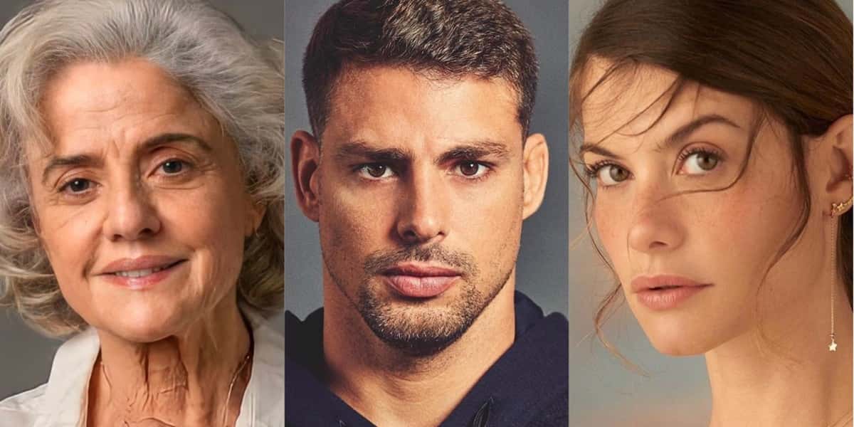 Marieta Severo, Cauã Reymond e Alinne Moraes seguirão na Globo até 2025 (Foto: Reprodução)