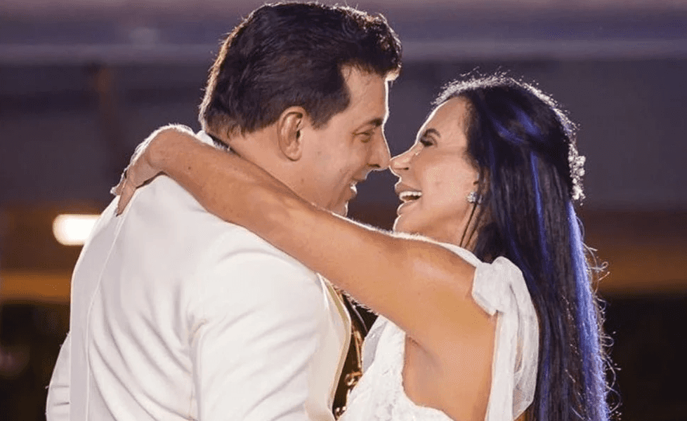Gretchen está em seu casamento de número 18 com Esdras de Souza, saxofonista (Foto: Reprodução/ Instagram)