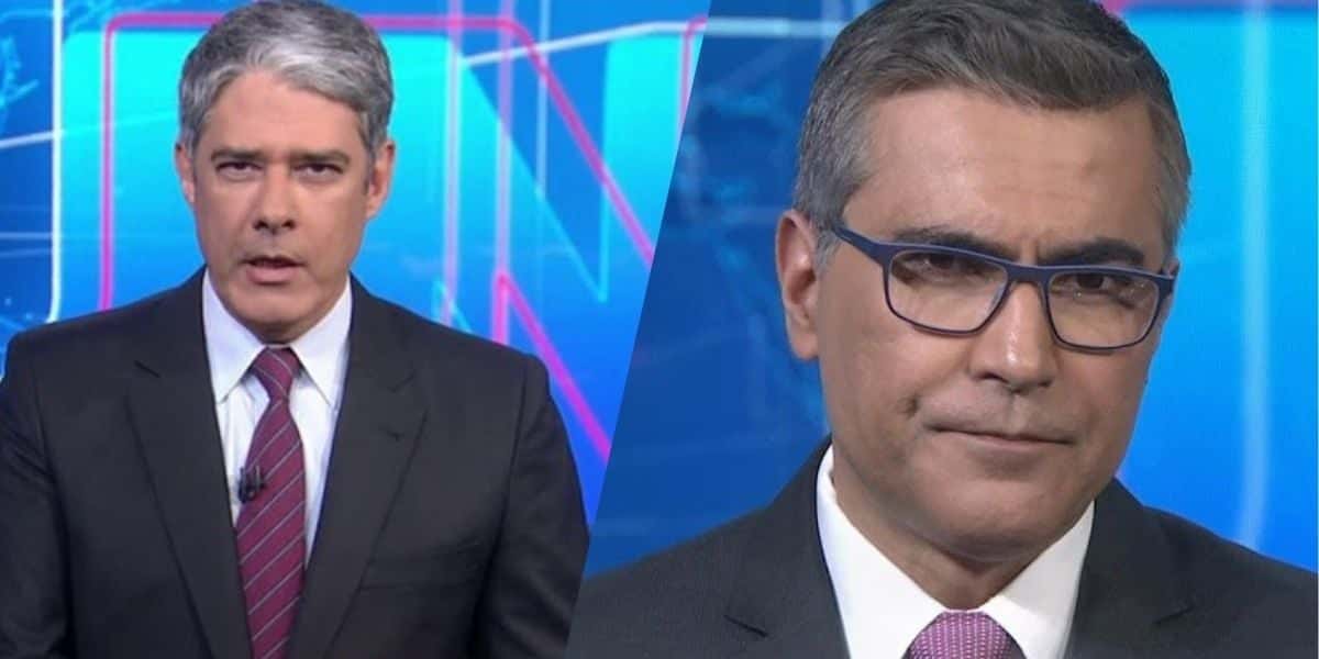 William Bonner e Hélter Duarte (Montagem: TV Foco)