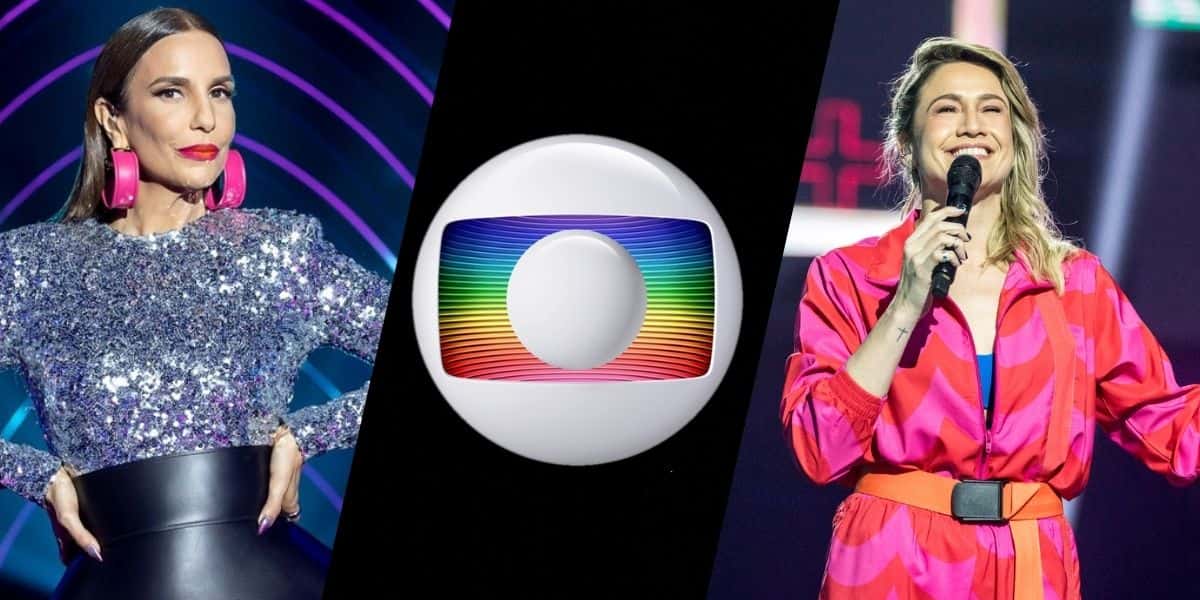 Ivete Sangalo, Globo e Fernanda Gentil (Montagem: TV Foco)