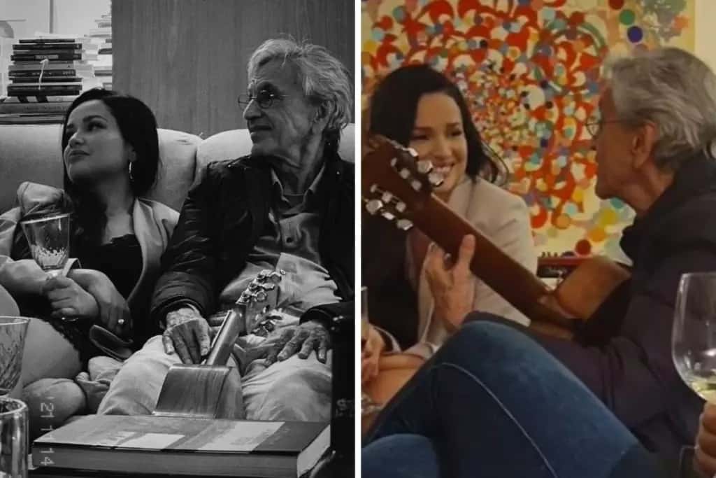Juliette Freire em seu encontro com Caetano Veloso (Foto: Reprodução/ Twitter)