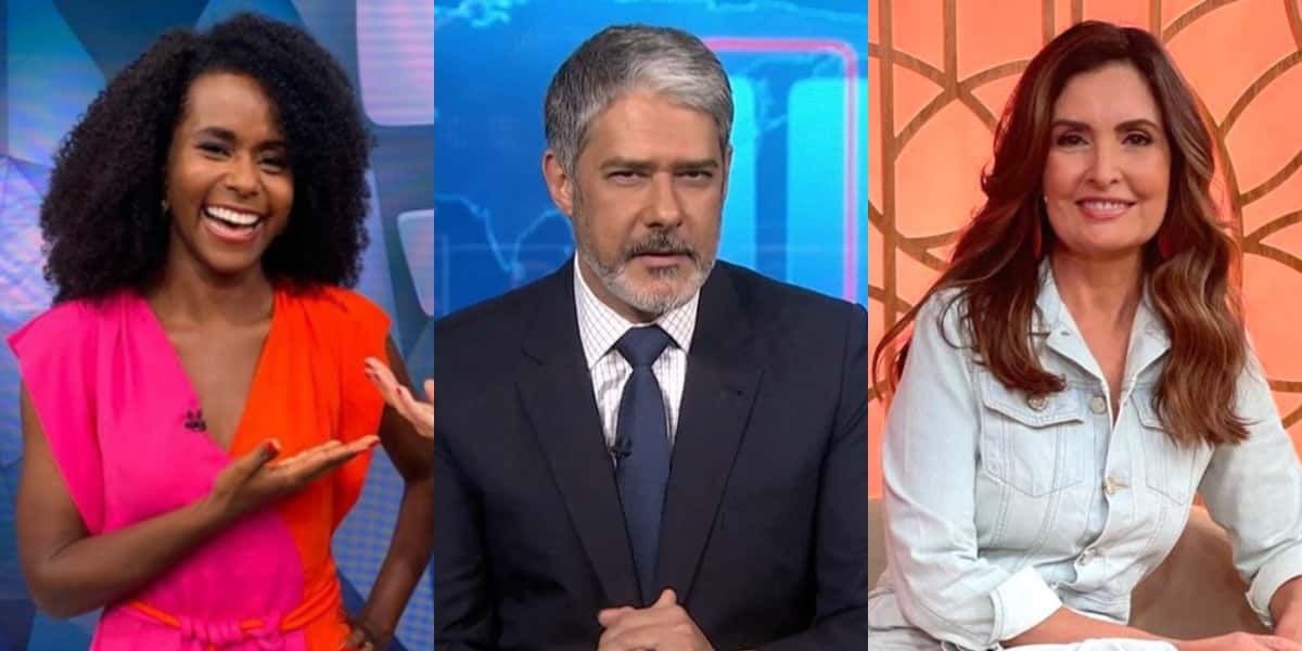 Maju Coutinho, William Bonner e Fátima Bernardes são apresentadores (Foto: Reprodução/TV Globo)
