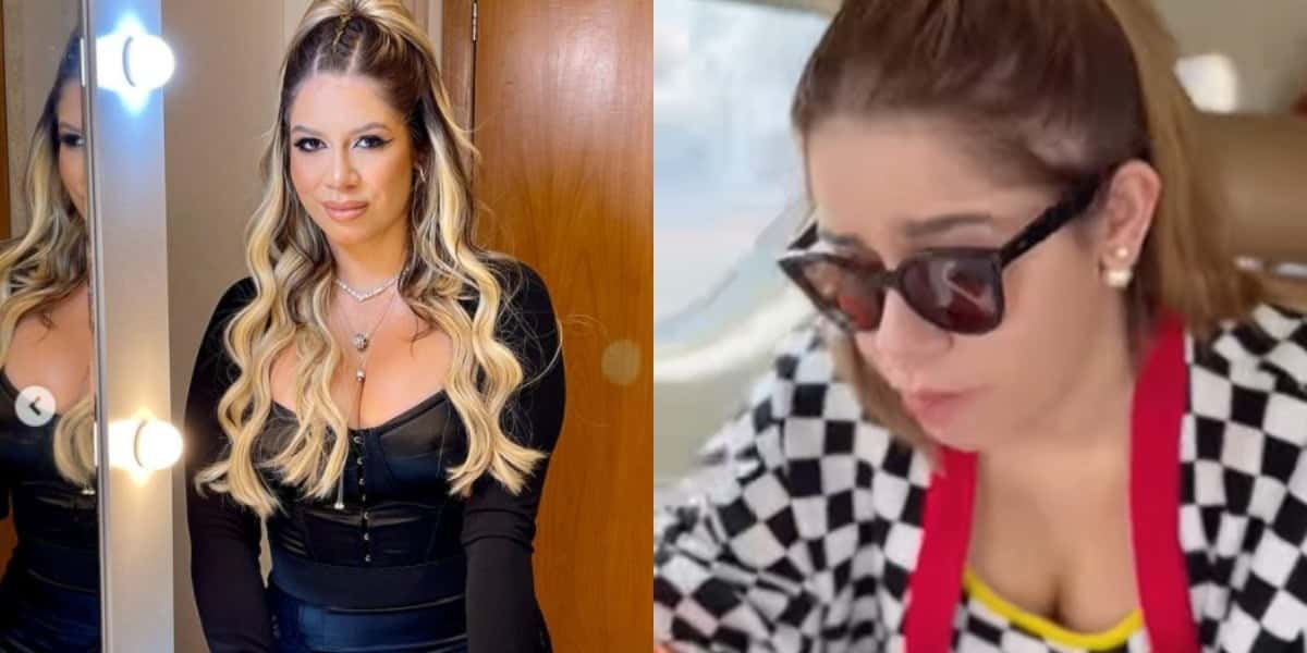 Marília Mendonça postou vídeo animado antes de avião decolar (Foto: Reprodução)