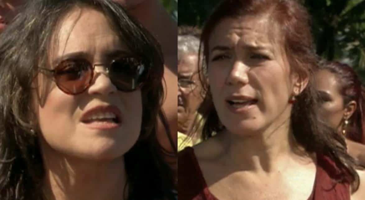 Regina Duarte e Lilia Cabral em cena épica de barraco na estreia de Páginas da Vida no Canal Viva (Foto: Montagem/ Reprodução)