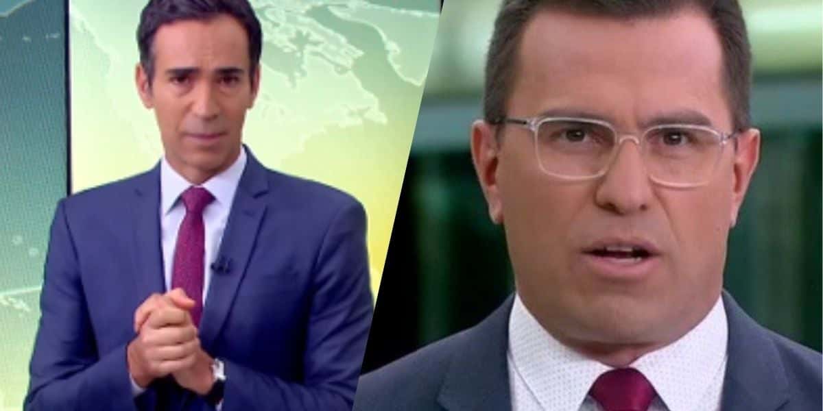 César Tralli e Rodrigo Bocardi (Montagem: TV Foco)