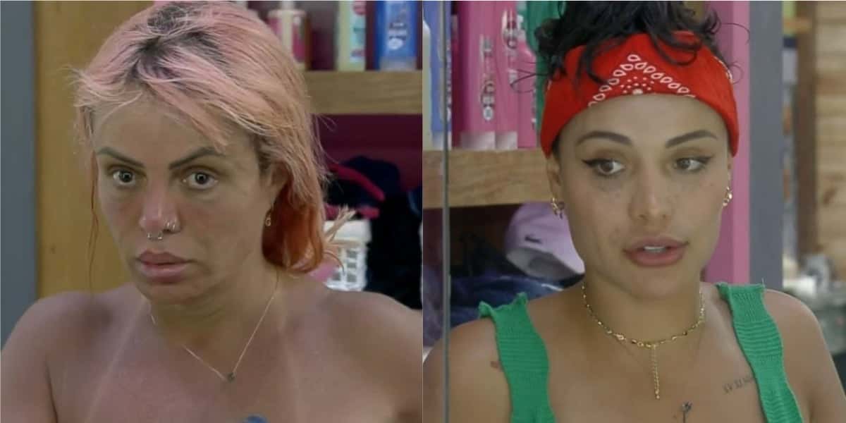 Valentina e Aline brigaram em A Fazenda 13 (Foto: Reprodução)