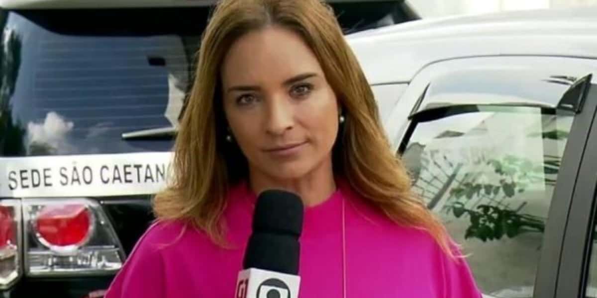 Apresentadora da Record foi surpreendida durante programa. Foto: Reprodução/Globo