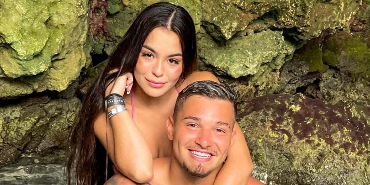 Noiva de MC Gui não gostou nada da permanência de Aline em A Fazenda 13 (Foto: Reprodução)