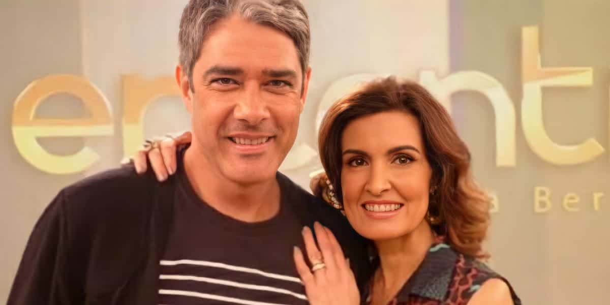 Fátima Bernardes e William Bonner (Foto: Reprodução/ TV Globo)