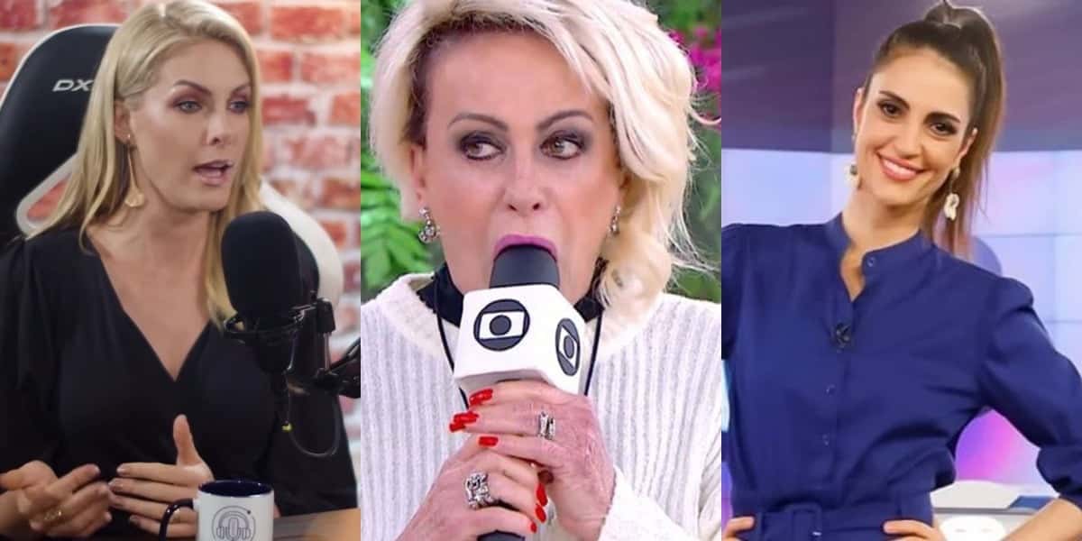 Ana Hickmann, Ana Maria Braga e Chris Flores (Foto: Reprodução/YouTube/TV Globo/SBT)
