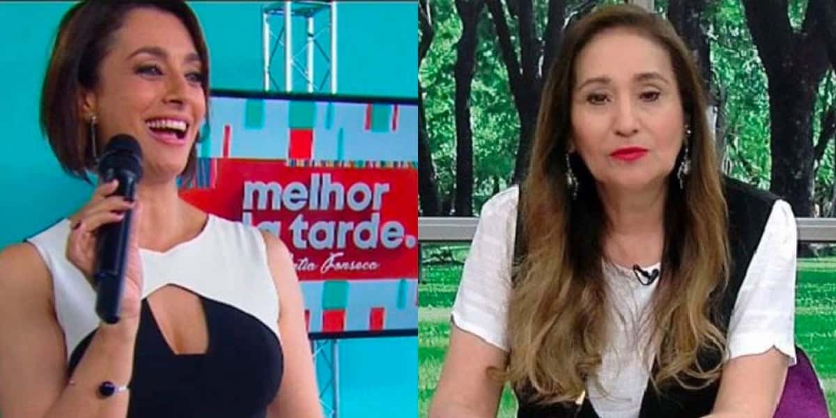 Cátia Donseca e Sonia Abrão (Foto: Reprodução)