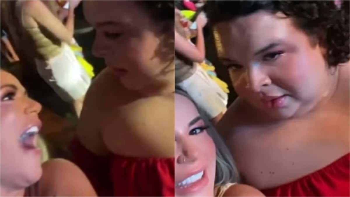 Deolane Bezerra tira satisfação com Rainha Matos durante festa (Foto: Montagem/ Reprodução)