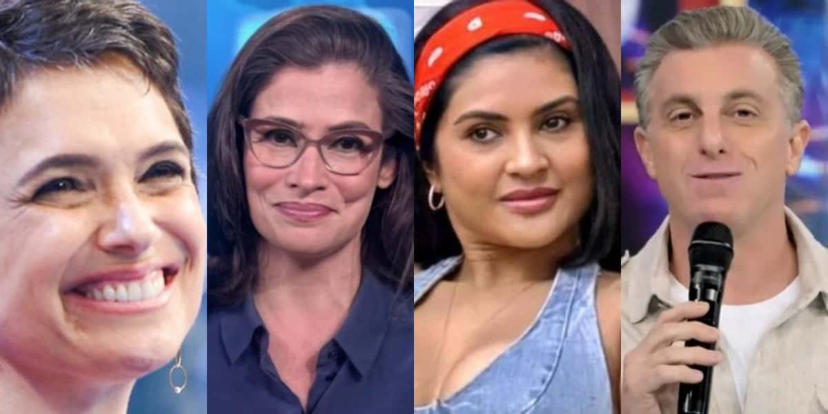 Luciano Huck, Sandra Annenberg, Renata Vasconcellos e Mileide Mihaile (Foto: Reprodução)