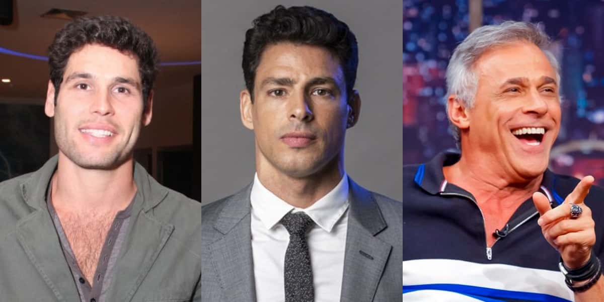 Dudu Azevedo, Cauã Reymond e Oscar Magrini (Foto: AgNews/Divulgação/TV Globo/SBT)