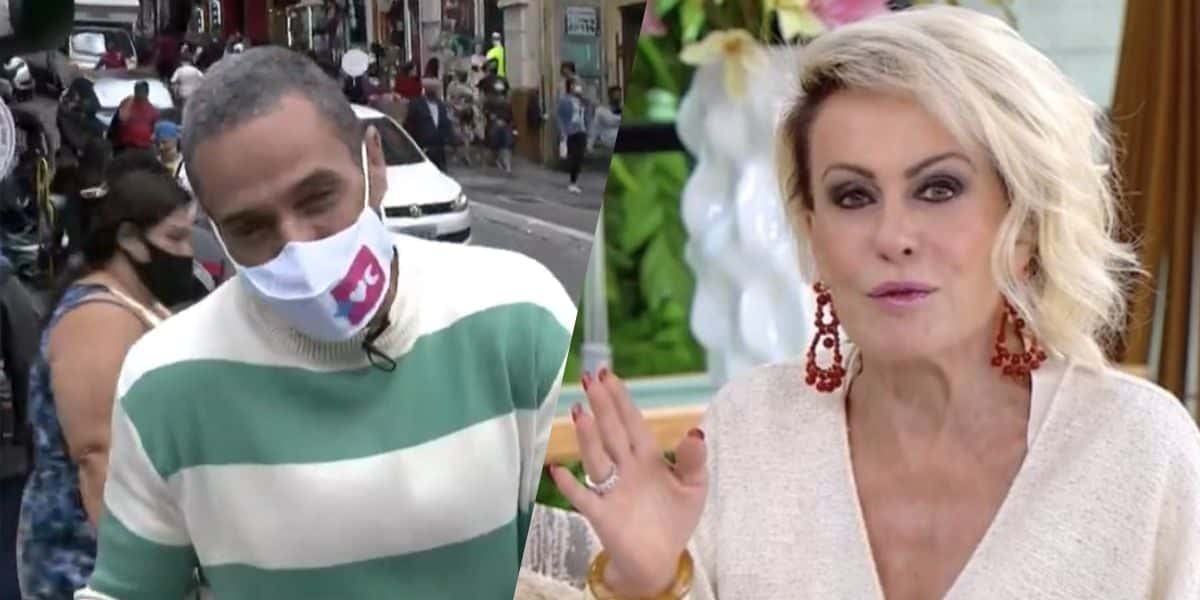 Fabrício e Ana Maria no "Mais Você" (Montagem: TV Foco)