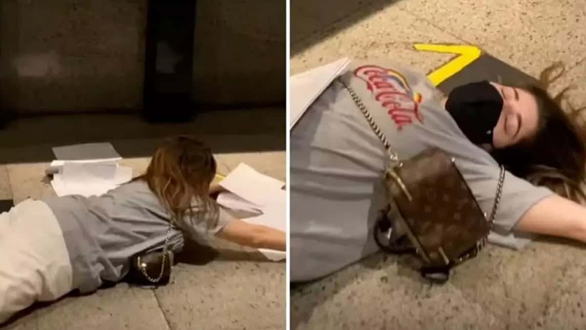Gkay desmaia após receber conta da 'Farofa' (Foto: Montagem/ Reprodução)