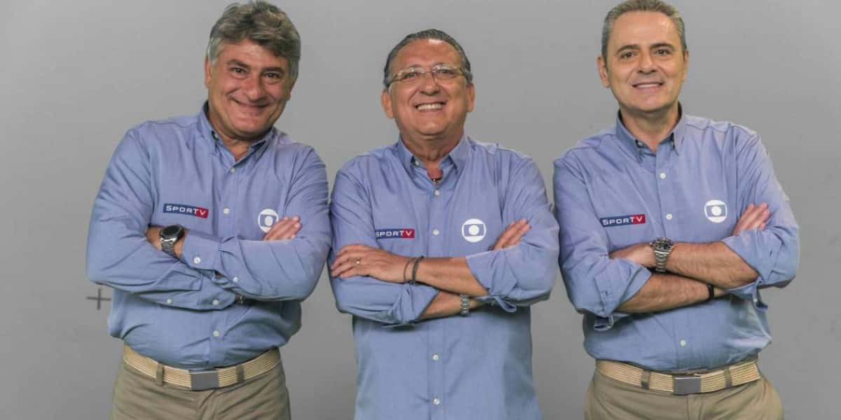 Cléber Machado, Galvão Bueno e Luís Roberto são os narradores principais da Globo (Foto: Reprodução)