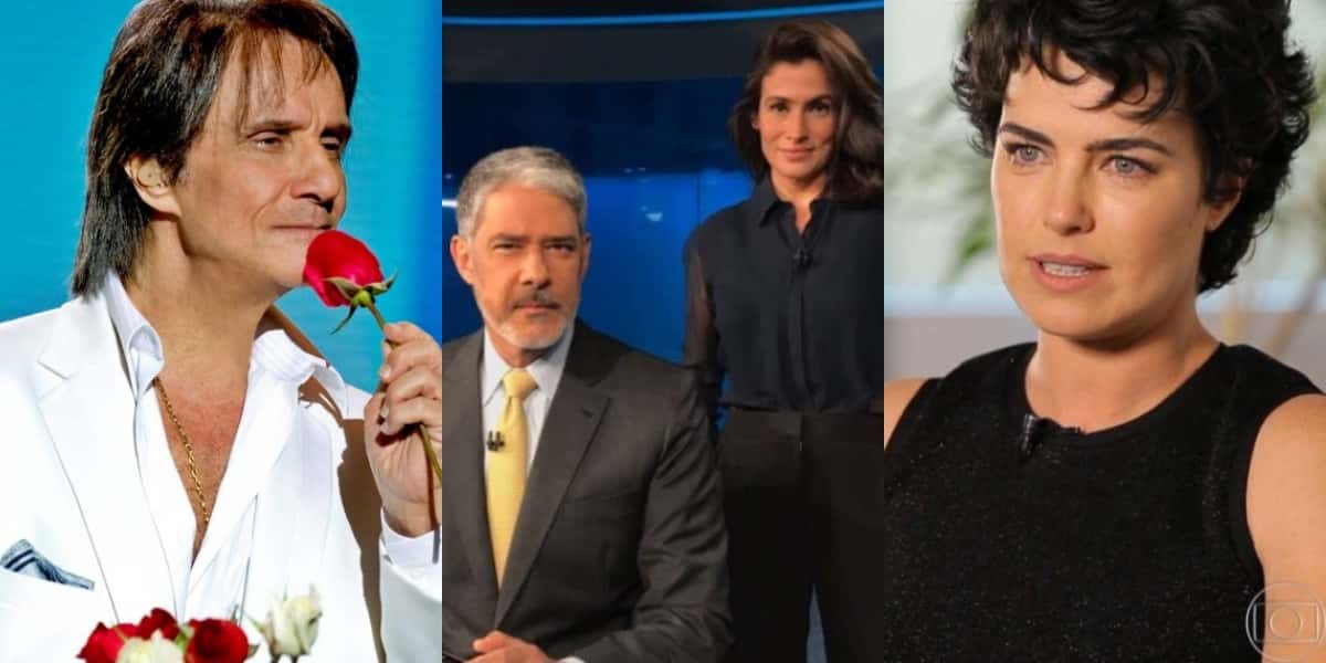 Roberto Carlos, William Bonner, Renata Vasconcellos e Ana Paula Arósio (Foto: Reprodução)