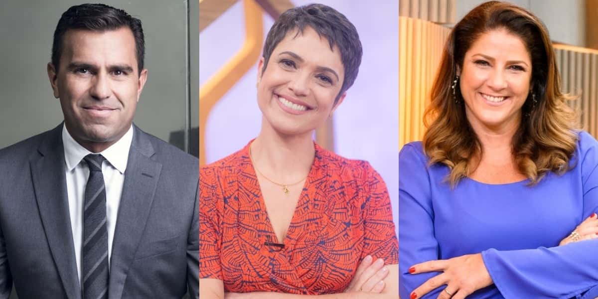 Rodrigo Bocardi, Sandra Annenberg e Christiane Pelajo (Foto: Divulgação/TV Globo)