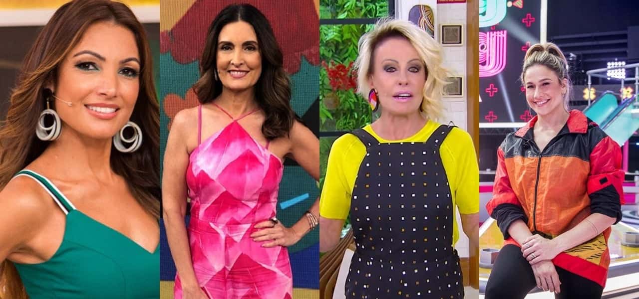 Patricia Poeta, Fátima Bernardes, Ana Maria e Fernanda Gentil provocam crise na Globo (Foto: Montagem/TV Foco)