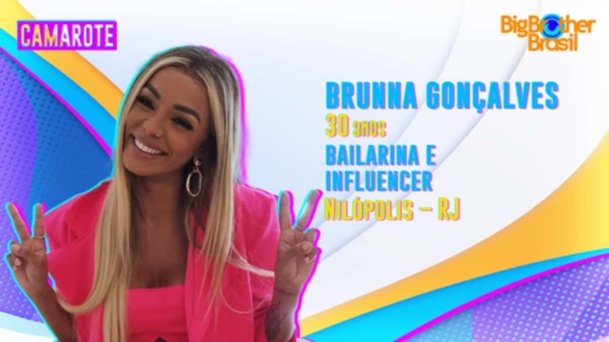 Brunna Gonçalves na chamada do programa (Foto: Reprodução / Internet)