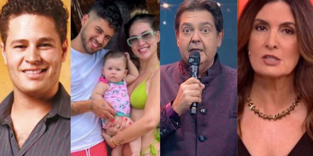 Pedro Leonardo, Zé Felipe, Virgínia Fonseca, Faustão e Fátima Bernardes (Reprodução)