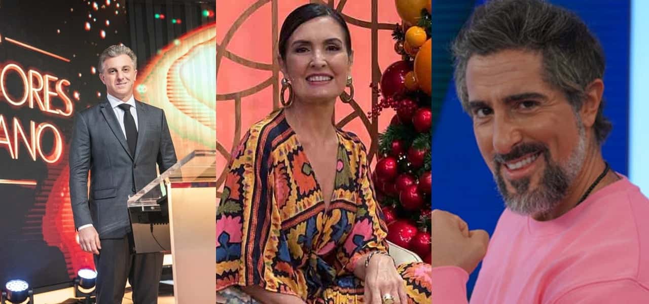 Luciano Huck, Fátima Bernardes e Marcos Mion são os principais nomes do entretenimento da Globo (Foto: Montagem/TV Foco)