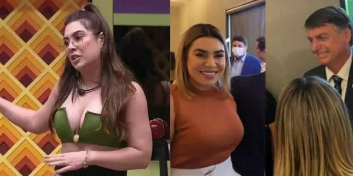 Naiara Azevedo tenta justificar encontro com Jair Bolsonaro (Foto: Reprodução)