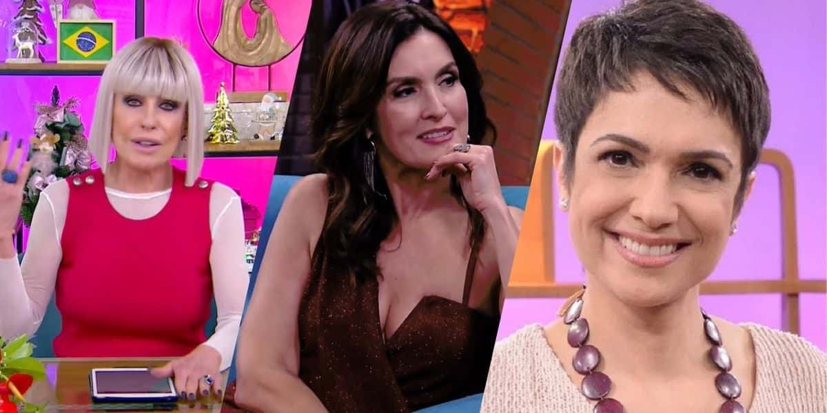 Ana Maria Braga, Fátima Bernardes e Sandra Annenberg (Montagem: TV Foco)